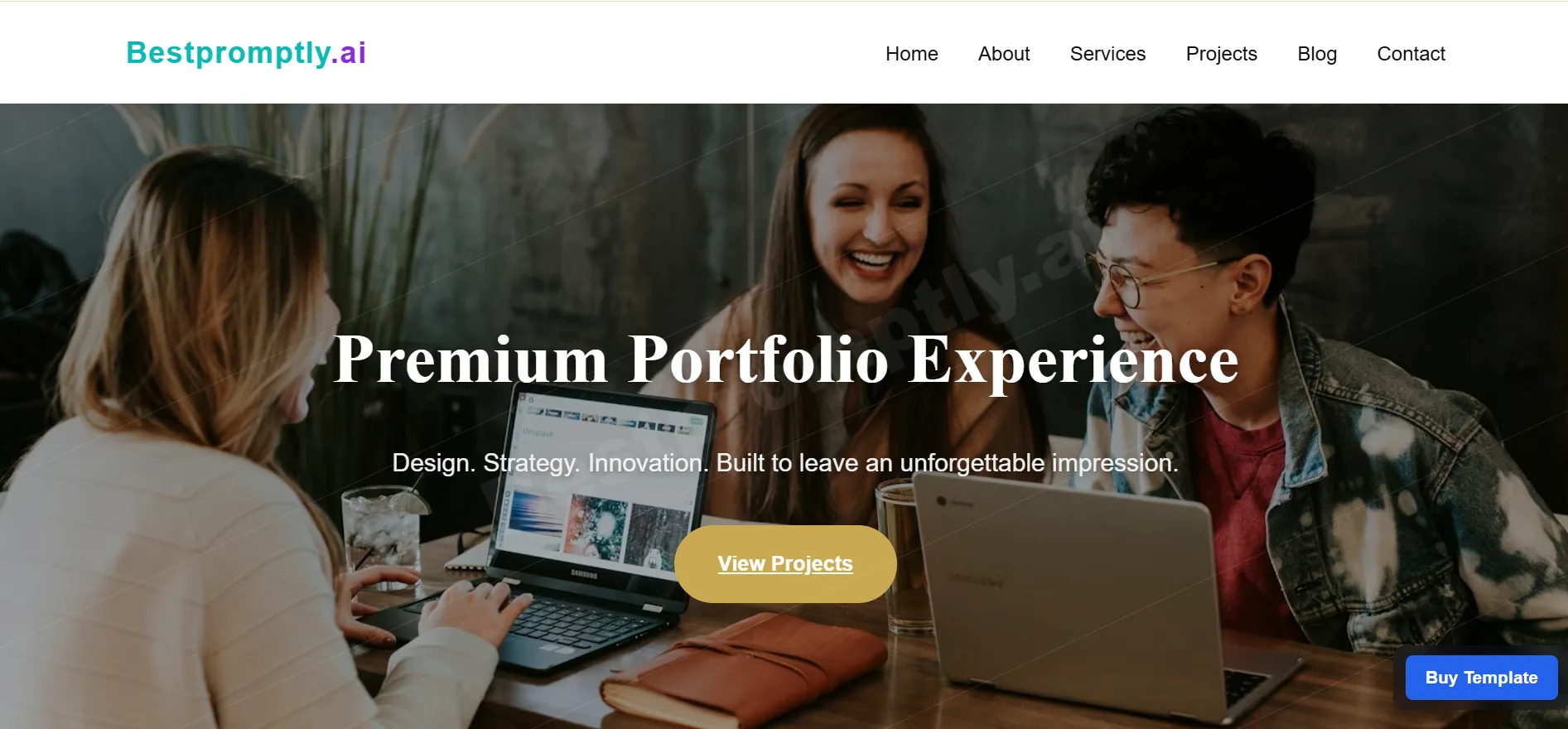 Portfolio3 template preview image